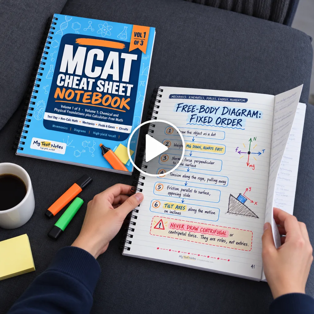 MCAT Cheat Sheet Notebook