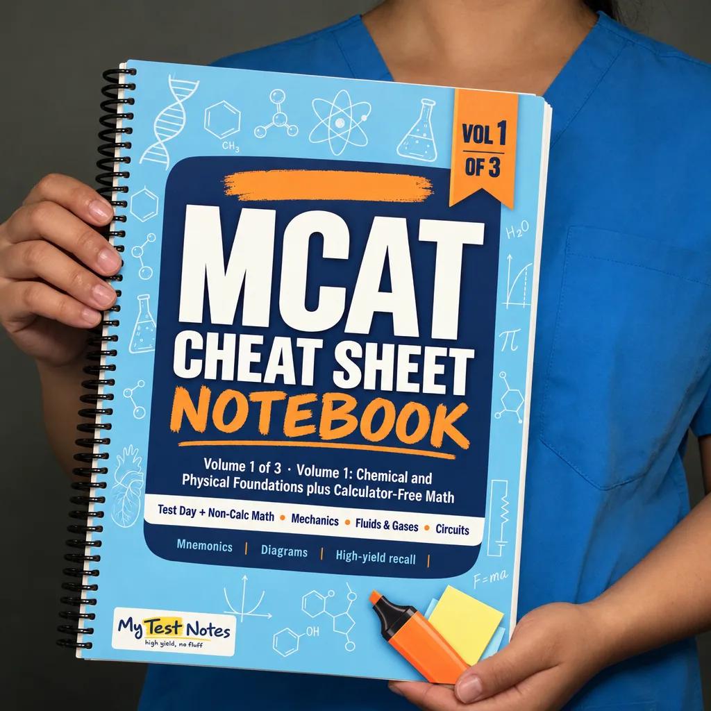 MCAT Cheat Sheet Notebook