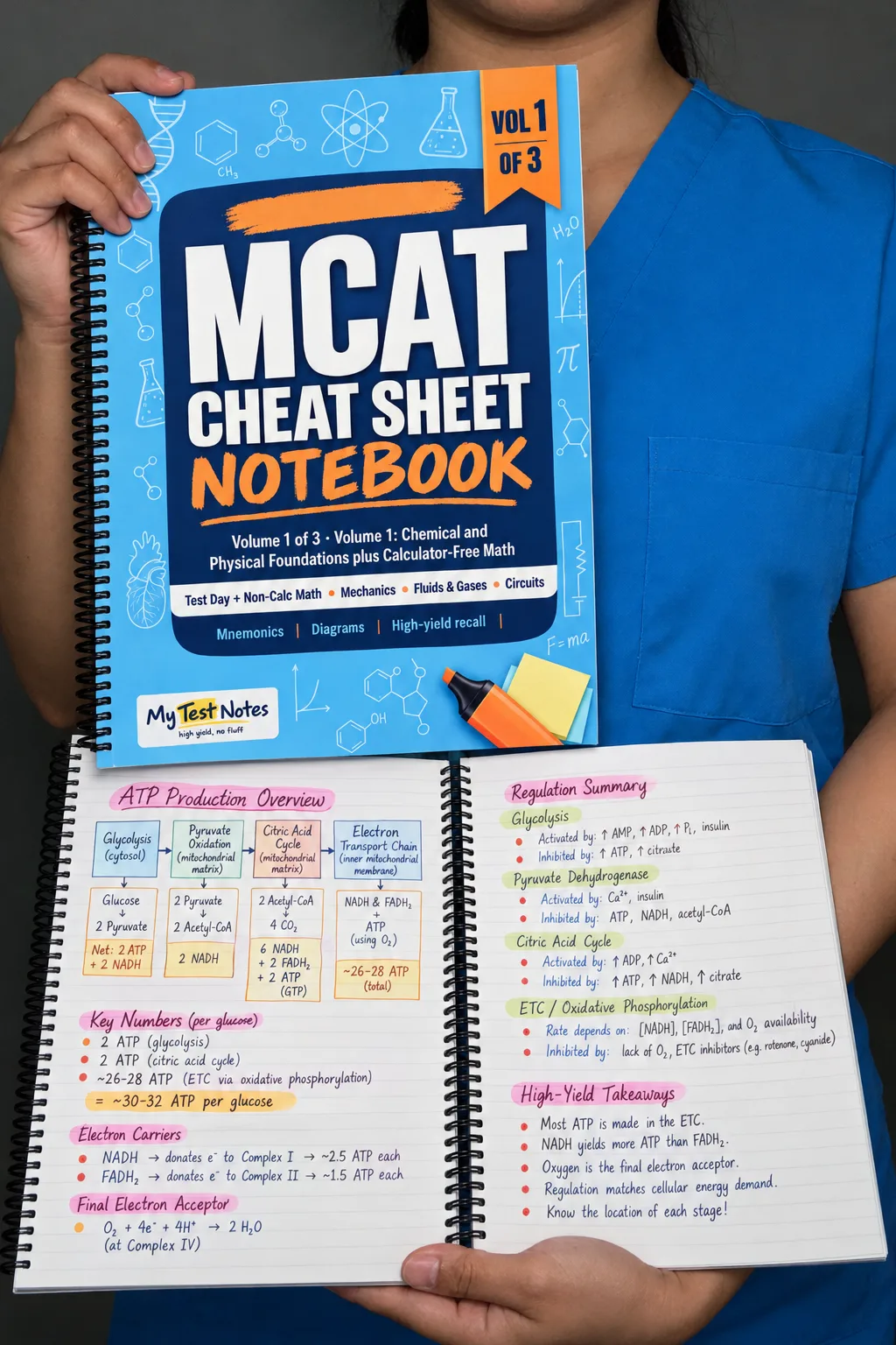 MCAT Cheat Sheet Notebook