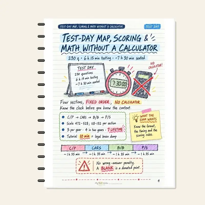 MCAT Cheat Sheet Notebook