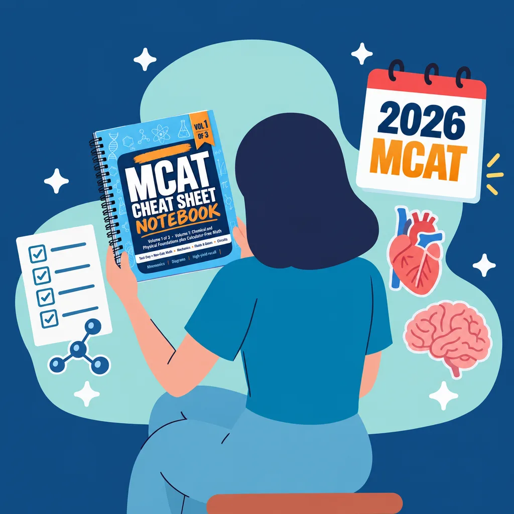 MCAT Cheat Sheet Notebook