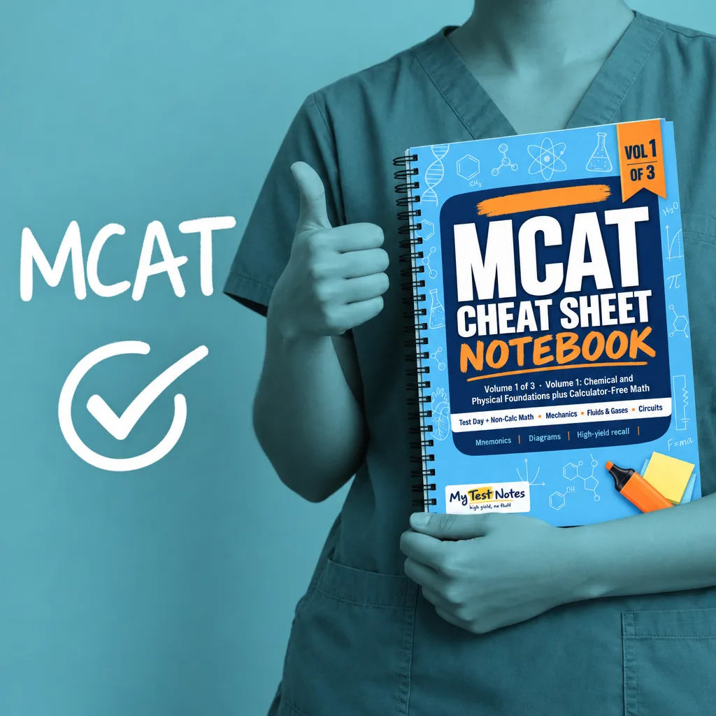 MCAT Cheat Sheet Notebook